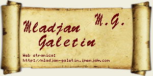 Mlađan Galetin vizit kartica